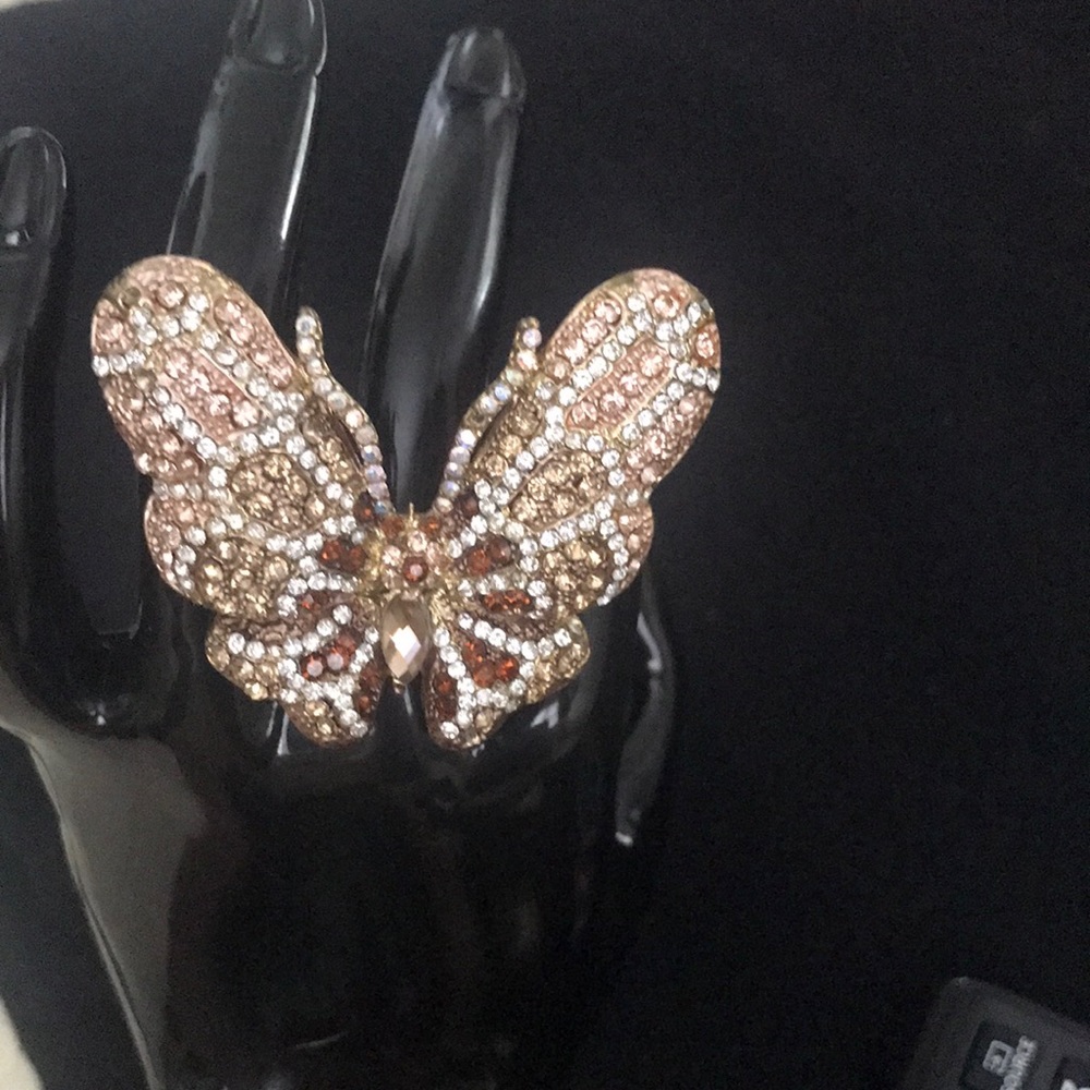 Super cute butterfly statement ring.